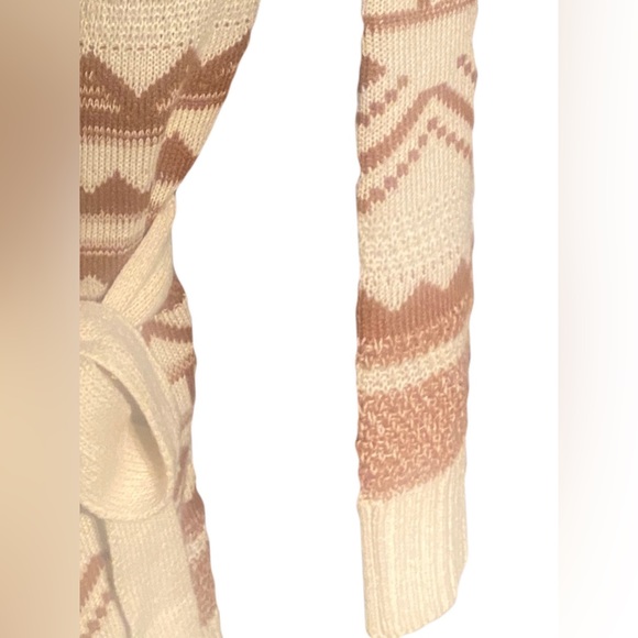 Long Fringe Bottom Tie Waist Shrug Sweater Cardigan Size XS - Picture 5 of 7